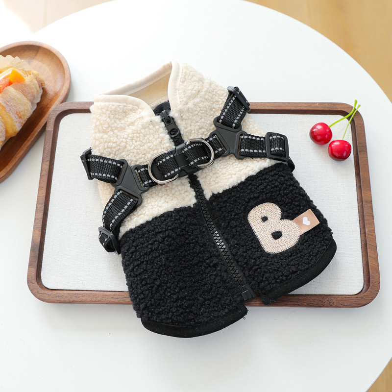 Állathám mellény – ősz/tél, poliészter, fleece patchwork