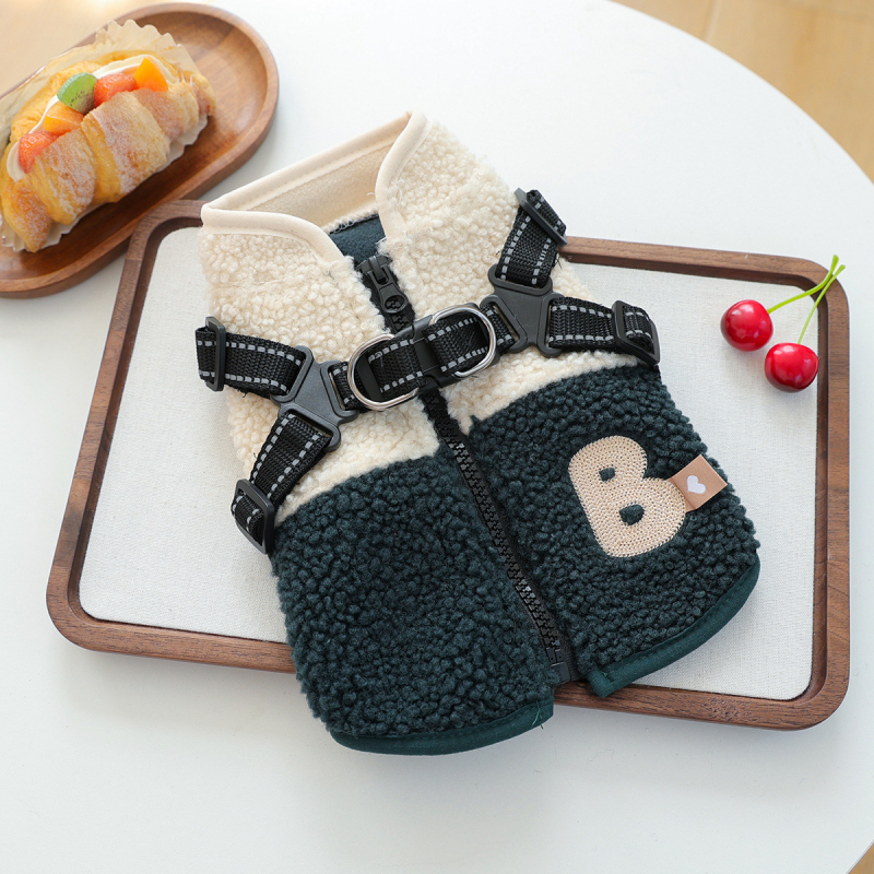 Állathám mellény – ősz/tél, poliészter, fleece patchwork