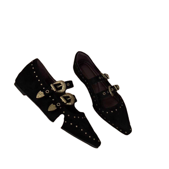 Ženske cipele s oštrim nosom i skrivenim podizanjem visine, PU gornji dio, PU uložak, Slip-On, nizak mačji pet (PU gornji; PU uložak; Slip-On; niski pet; srednje otvaranje)