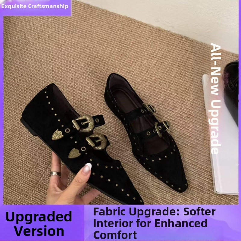 Ženske cipele s oštrim nosom i skrivenim podizanjem visine, PU gornji dio, PU uložak, Slip-On, nizak mačji pet (PU gornji; PU uložak; Slip-On; niski pet; srednje otvaranje)