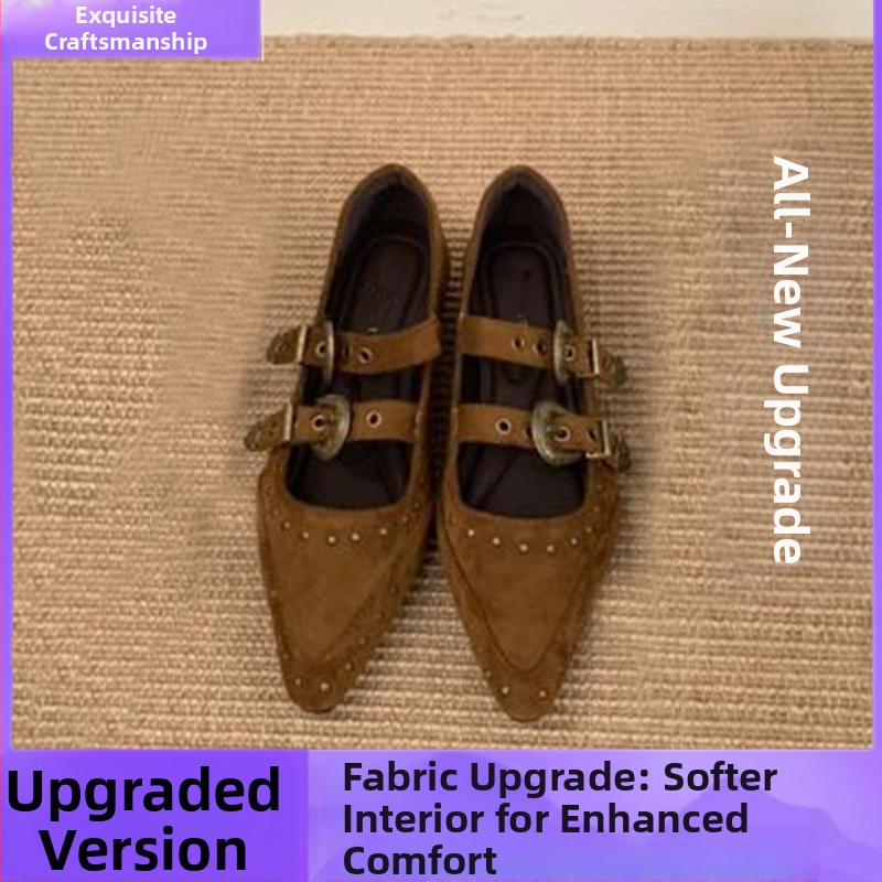 Ženske cipele s oštrim nosom i skrivenim podizanjem visine, PU gornji dio, PU uložak, Slip-On, nizak mačji pet (PU gornji; PU uložak; Slip-On; niski pet; srednje otvaranje)