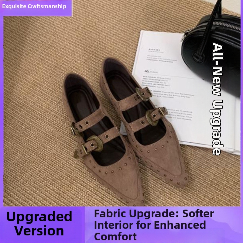 Ženske cipele s oštrim nosom i skrivenim podizanjem visine, PU gornji dio, PU uložak, Slip-On, nizak mačji pet (PU gornji; PU uložak; Slip-On; niski pet; srednje otvaranje)