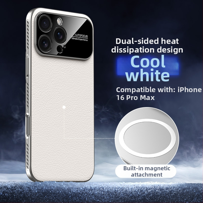 Kemény hátlap iPhone 14, 14 Pro és 14 Pro Max modellhez — PC anyag, domborított felület, hőelvezetés, mágneses zár, ütésálló védelem