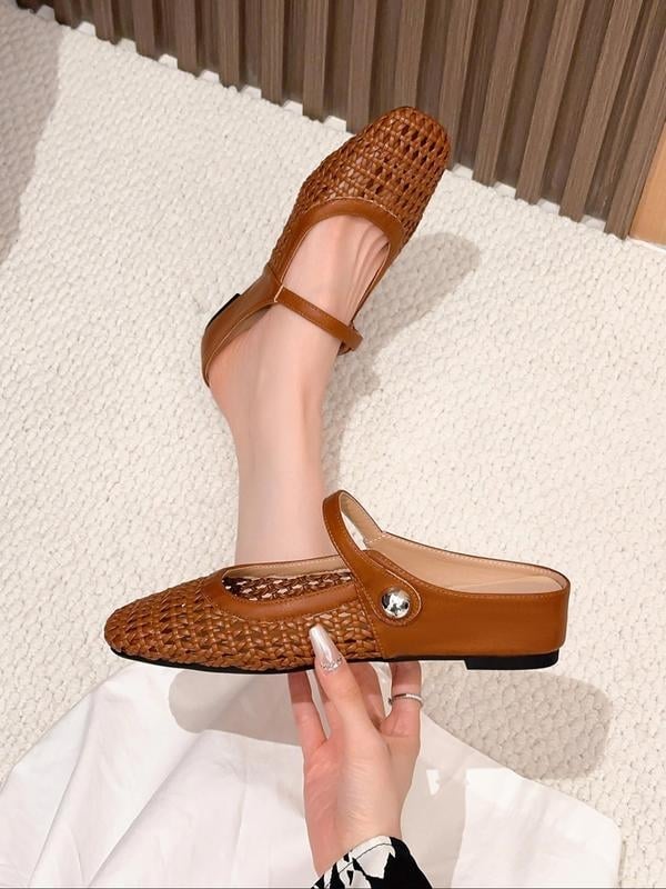 Toe Cap kasdieninės basutės su Xishi Velvet viršutine dalimi, kanapių pynimo padas, plokščias padas, pado storis 0–3 cm, tinkami visoms sezonoms