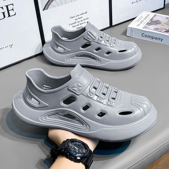 Vyrų kasdieniai batai su anti-slip storu EVA padu, kvėpuojančiu tinkliniu viršumi, uždaras kvadratinis pirštas