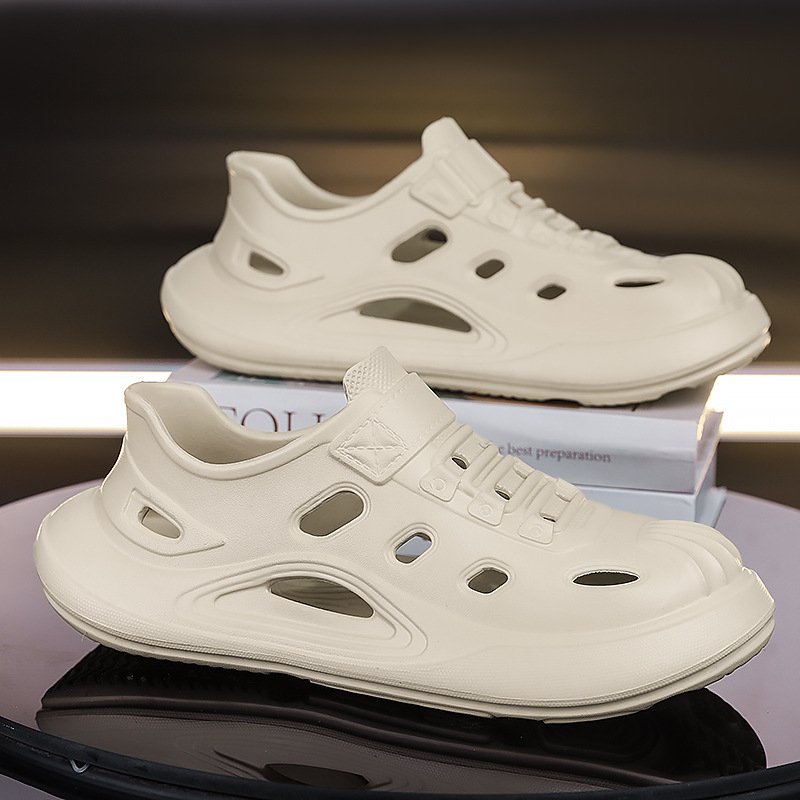 Vyrų kasdieniai batai su anti-slip storu EVA padu, kvėpuojančiu tinkliniu viršumi, uždaras kvadratinis pirštas