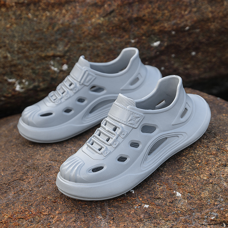 Vyrų kasdieniai batai su anti-slip storu EVA padu, kvėpuojančiu tinkliniu viršumi, uždaras kvadratinis pirštas