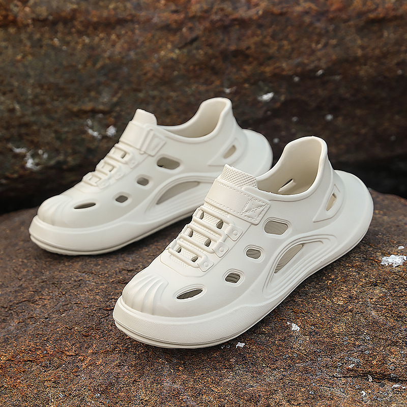 Vyrų kasdieniai batai su anti-slip storu EVA padu, kvėpuojančiu tinkliniu viršumi, uždaras kvadratinis pirštas