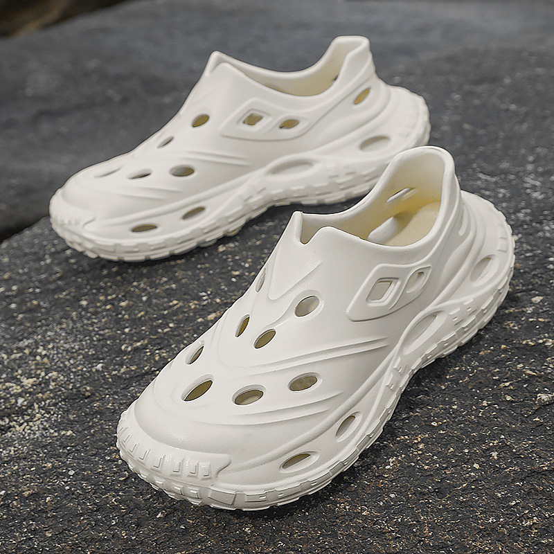 Vyrų kasdieniai batai su anti-slip storu EVA padu, kvėpuojančiu tinkliniu viršumi, uždaras kvadratinis pirštas