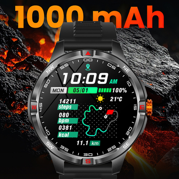 Έξυπνο ρολόι με 21+ ημερών ζωή μπαταρίας, οθόνη AMOLED, μέτρηση καρδιακού ρυθμού και οξυγόνου αίματος, κλήσεις μέσω Bluetooth, αδιάβροχο