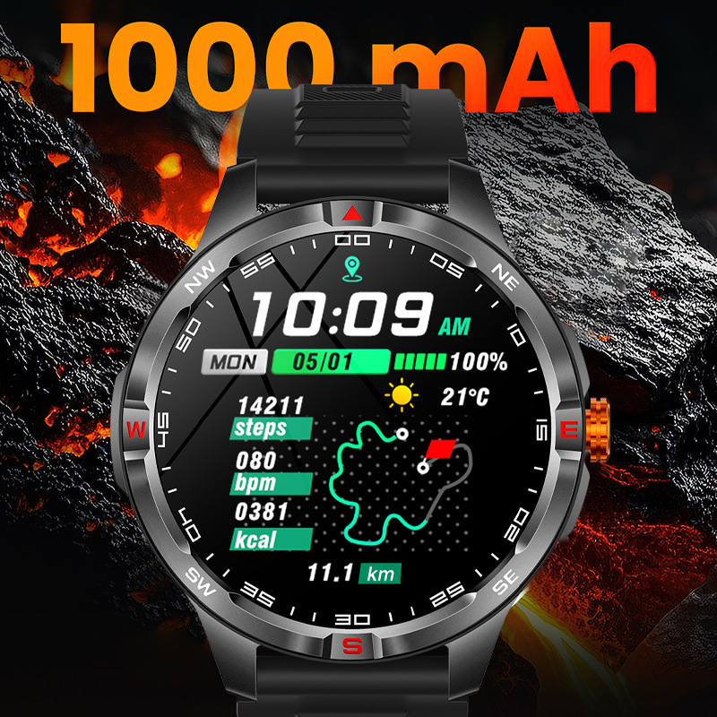 Έξυπνο ρολόι με 21+ ημερών ζωή μπαταρίας, οθόνη AMOLED, μέτρηση καρδιακού ρυθμού και οξυγόνου αίματος, κλήσεις μέσω Bluetooth, αδιάβροχο