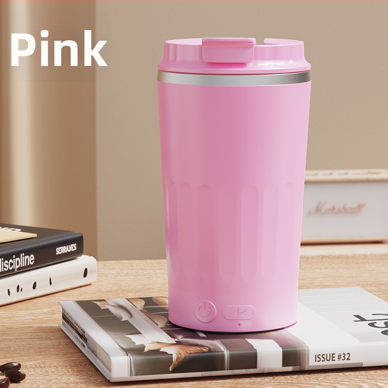 Cană de cafea din oțel inoxidabil, cu amestecare automată și magnet, reîncărcabilă, portabilă, model MY-304, design minimalist
