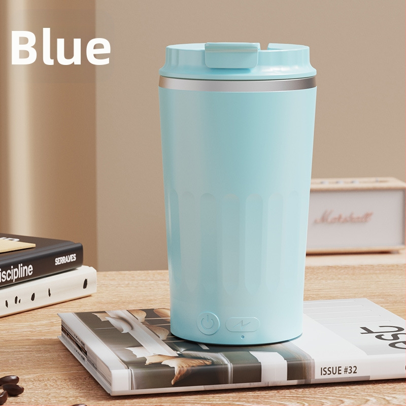 Cană de cafea din oțel inoxidabil, cu amestecare automată și magnet, reîncărcabilă, portabilă, model MY-304, design minimalist