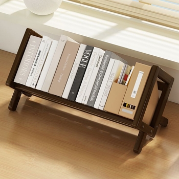 Ράφι γραφείου για βιβλία, Nanmu Bamboo, Μοντέρνο μινιμαλιστικό στυλ, Οργανωτής γραφείου, Επιφάνεια: Μπαμπού