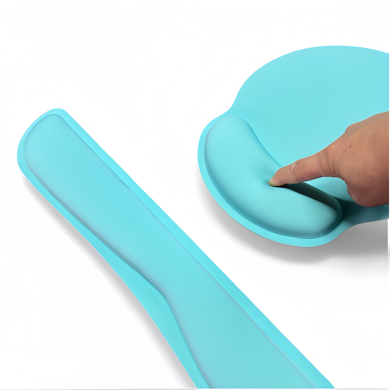 Memorīdu putas tastatūras un peli komplekts ar plaukstas balstu un pretslīdējošu pamatu