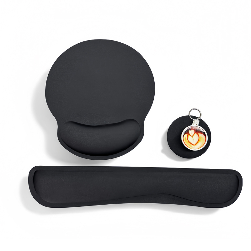 Memorīdu putas tastatūras un peli komplekts ar plaukstas balstu un pretslīdējošu pamatu