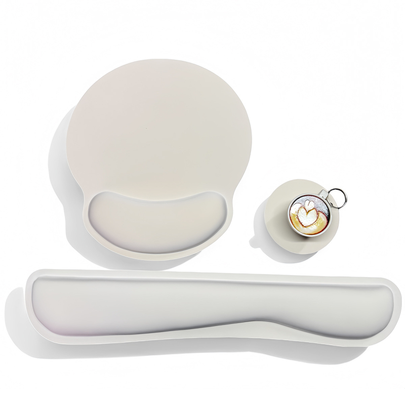 Memorīdu putas tastatūras un peli komplekts ar plaukstas balstu un pretslīdējošu pamatu