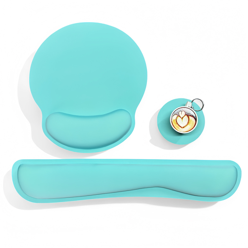 Memorīdu putas tastatūras un peli komplekts ar plaukstas balstu un pretslīdējošu pamatu