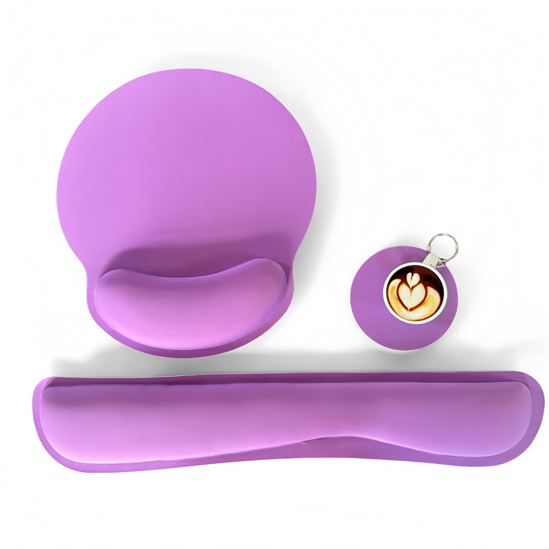 Memorīdu putas tastatūras un peli komplekts ar plaukstas balstu un pretslīdējošu pamatu