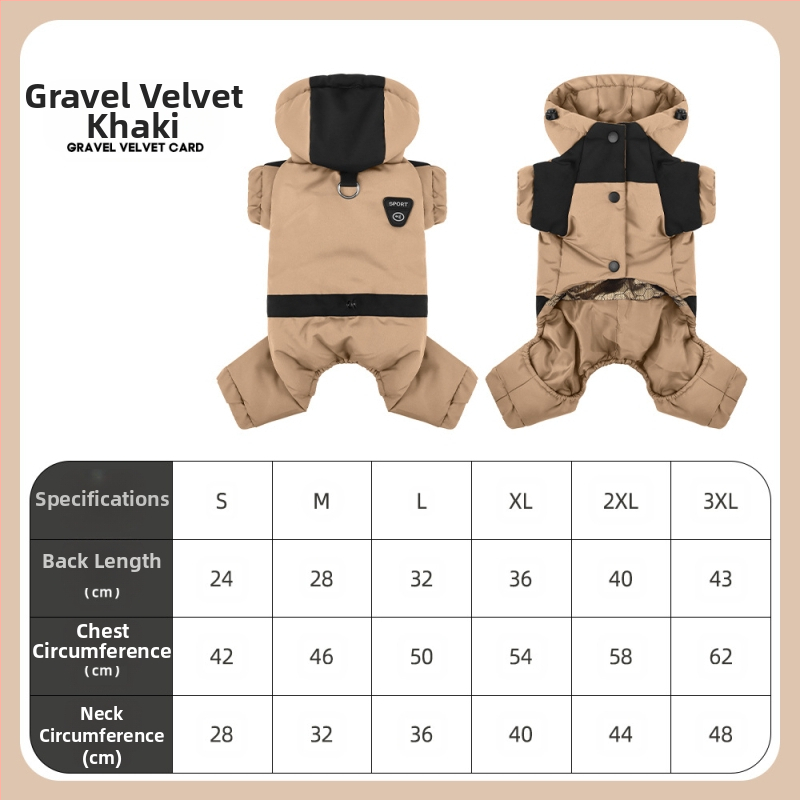 Kutyák négy lábára szóló ruházat, poliészter kabát, szabadidő-stílusú ruházat háziállatoknak