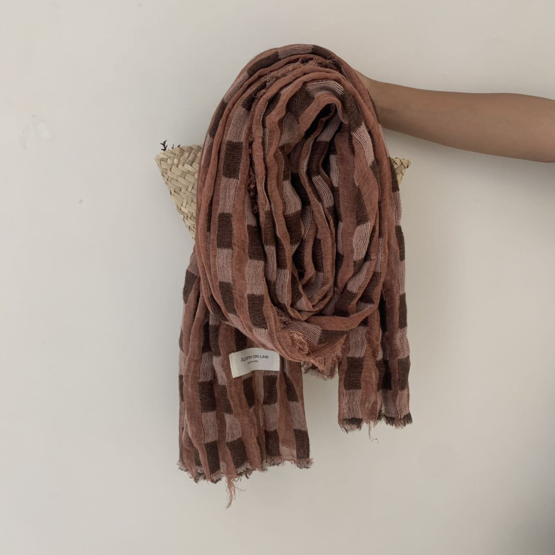 Poliestera šalle ar warp-knit audumu, saules aizsardzība, vasaras lietošanai, daudzpusīgs stils