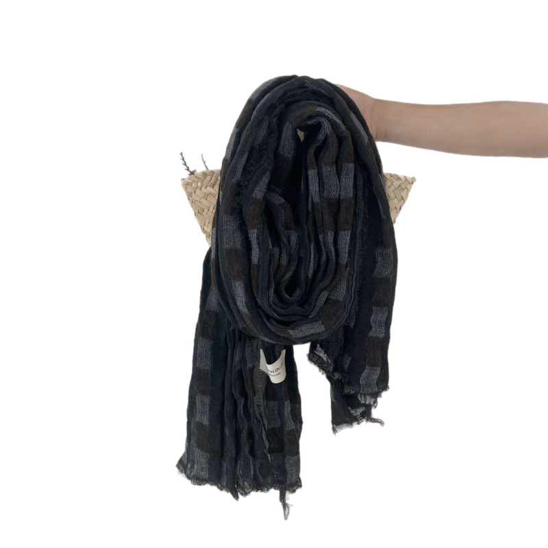 Poliestera šalle ar warp-knit audumu, saules aizsardzība, vasaras lietošanai, daudzpusīgs stils