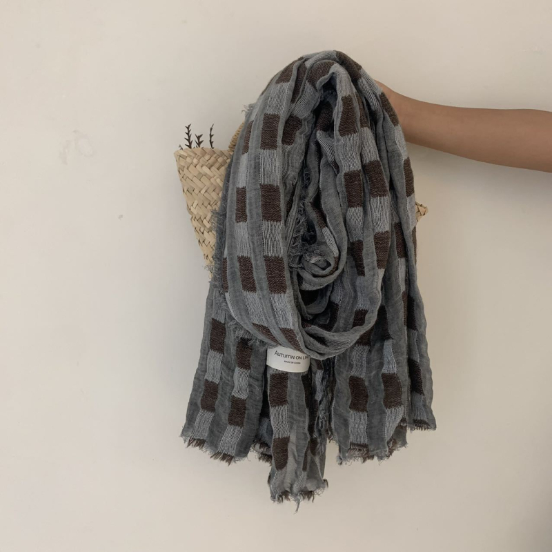 Poliestera šalle ar warp-knit audumu, saules aizsardzība, vasaras lietošanai, daudzpusīgs stils