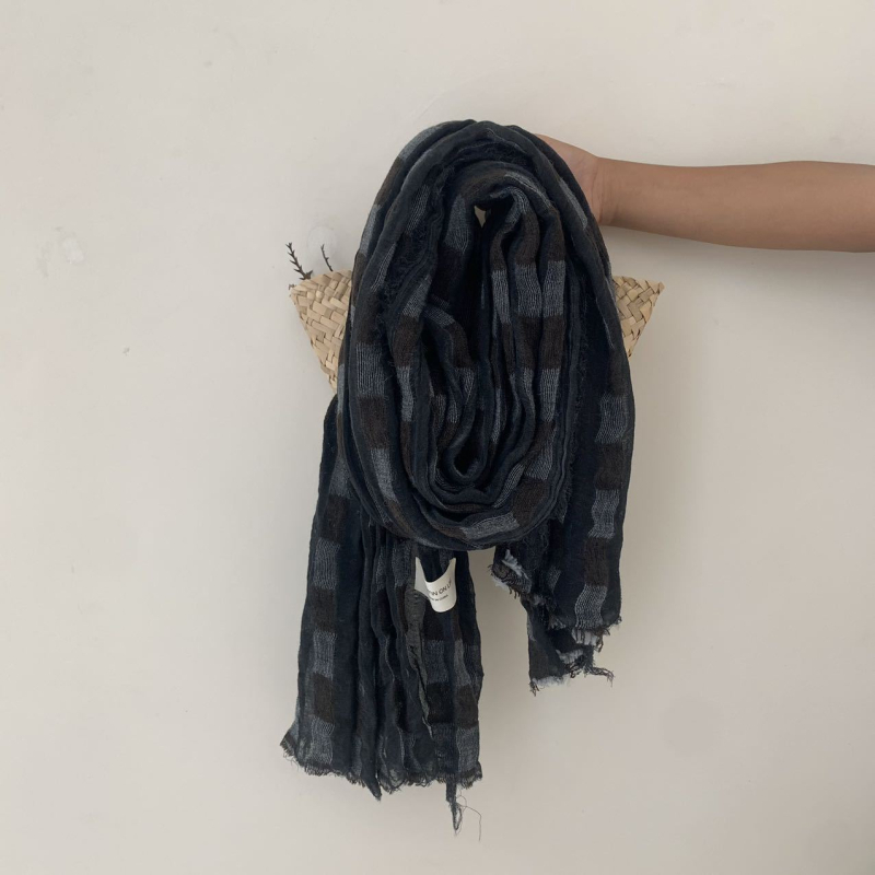 Poliestera šalle ar warp-knit audumu, saules aizsardzība, vasaras lietošanai, daudzpusīgs stils