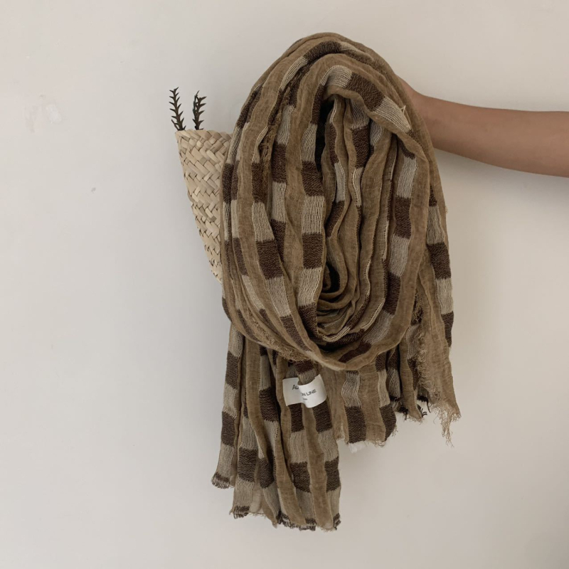 Poliestera šalle ar warp-knit audumu, saules aizsardzība, vasaras lietošanai, daudzpusīgs stils