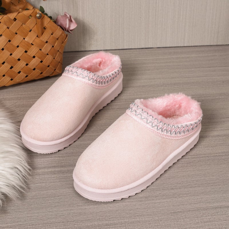 Női velúr slip-on cipő hátul nyitott - körmön tartott orr, alacsony talp, 1–3 cm sarok, műszőrme belső
