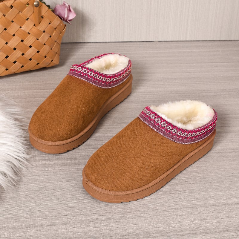 Női velúr slip-on cipő hátul nyitott - körmön tartott orr, alacsony talp, 1–3 cm sarok, műszőrme belső