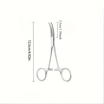 Rozsdamentes acél hemostaták tűfogóval, egyenes és görbült fejjel — Modell qwt-689