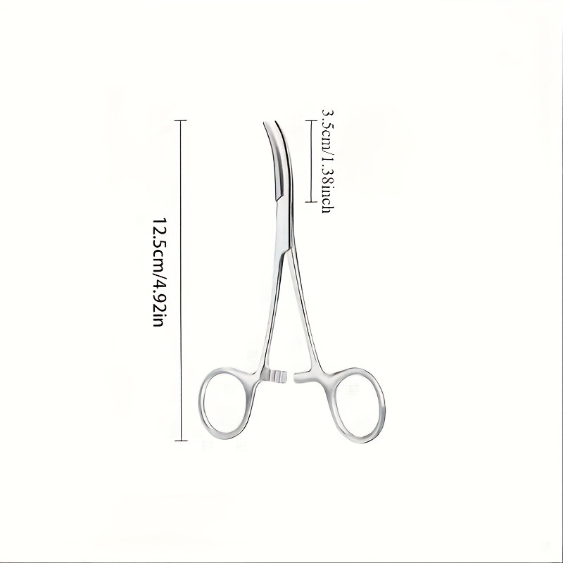 Rozsdamentes acél hemostaták tűfogóval, egyenes és görbült fejjel — Modell qwt-689