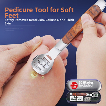 Σετ εργαλείων περιποίησης ποδιών για αφαίρεση νεκρού δέρματος και κακών, κατασκευασμένο από πλαστικό και ανοξείδωτο ατσάλι, σχήμα: πένσες αυλακώσεων νυχιών, κατάλληλο για παιδιά