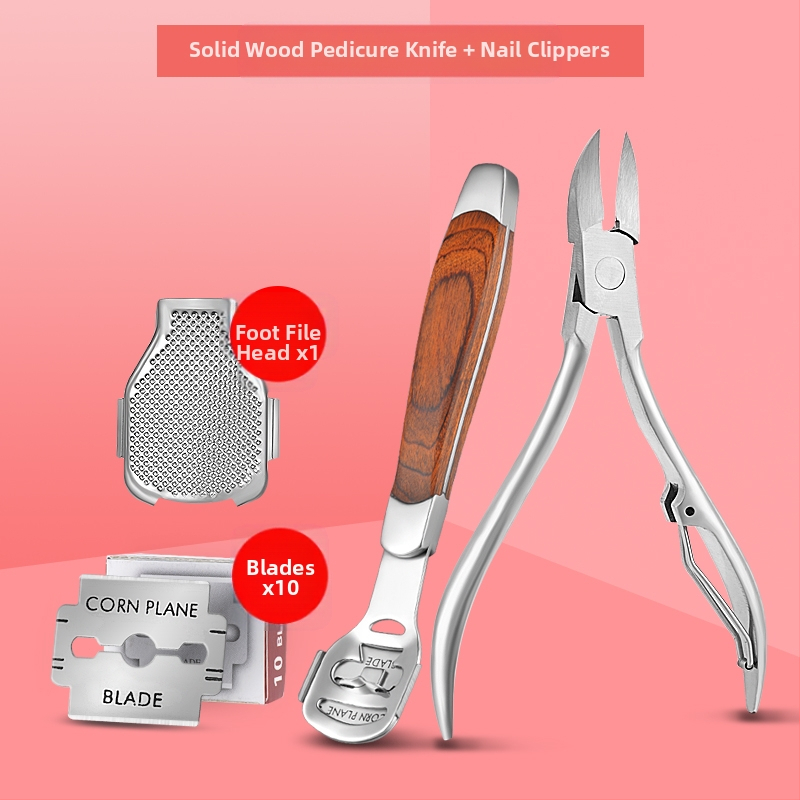 Σετ εργαλείων περιποίησης ποδιών για αφαίρεση νεκρού δέρματος και κακών, κατασκευασμένο από πλαστικό και ανοξείδωτο ατσάλι, σχήμα: πένσες αυλακώσεων νυχιών, κατάλληλο για παιδιά
