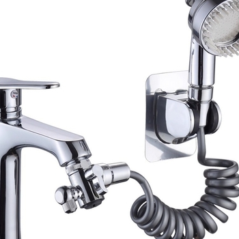 Set tuš glave s tri načina i gadget, bakar + ABS, elektroplakiranje, okretna montaža