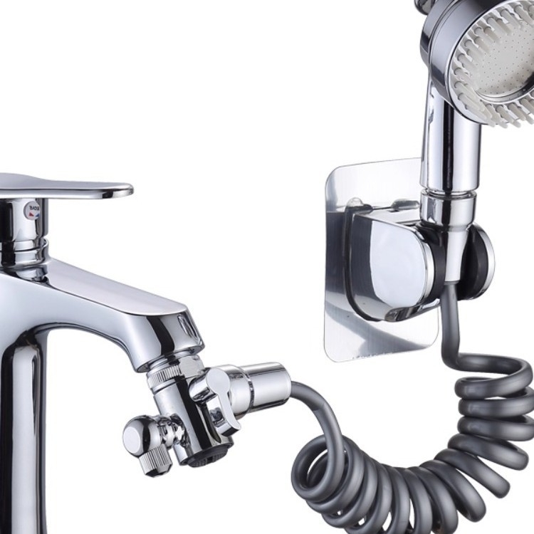 Set tuš glave s tri načina i gadget, bakar + ABS, elektroplakiranje, okretna montaža