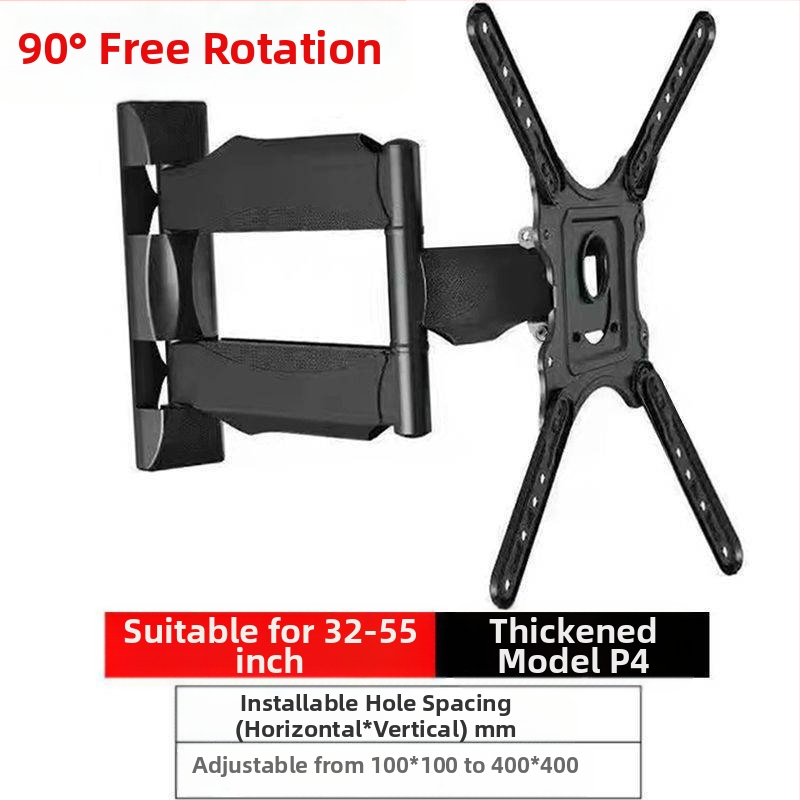 Qian Dun Zidni nosač za LCD TV – teleskopni rameni nosač s 90° nagibom, ručno upravljanje