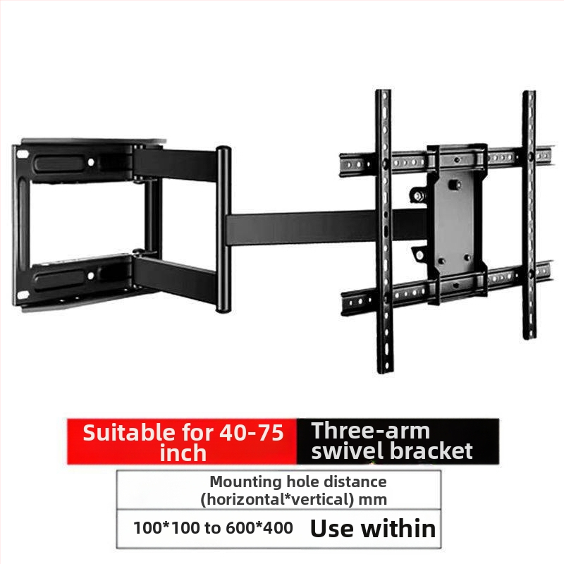 Qian Dun Zidni nosač za LCD TV – teleskopni rameni nosač s 90° nagibom, ručno upravljanje