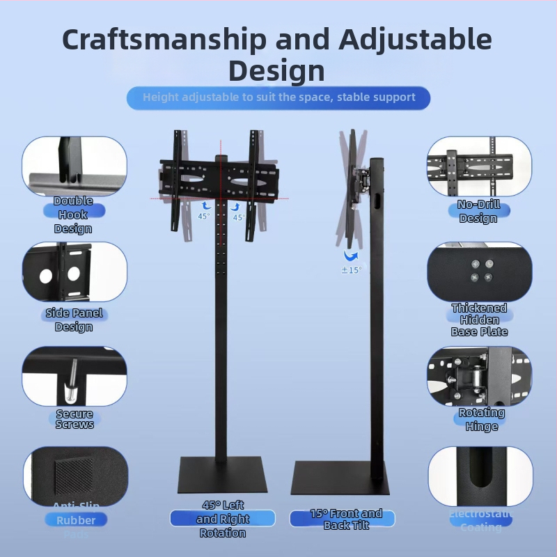 Prijenosni podni stalak za LCD TV/monitor s rotirajućim uspravnim nosačem