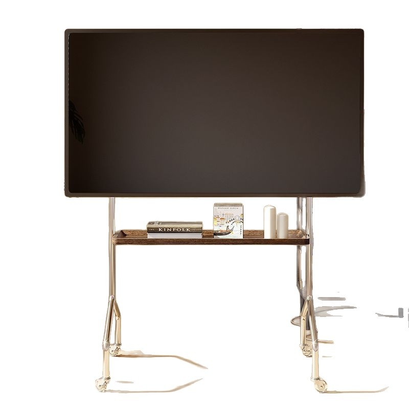 Stalak za TV na podu, pomični vertikalni metalni držač, ručno upravljanje, kompatibilan s ugradnjom na zid, nosivost 15 kg