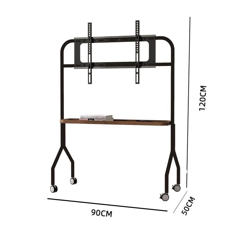 Stalak za TV na podu, pomični vertikalni metalni držač, ručno upravljanje, kompatibilan s ugradnjom na zid, nosivost 15 kg
