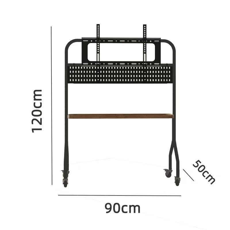 Stalak za TV na podu, pomični vertikalni metalni držač, ručno upravljanje, kompatibilan s ugradnjom na zid, nosivost 15 kg