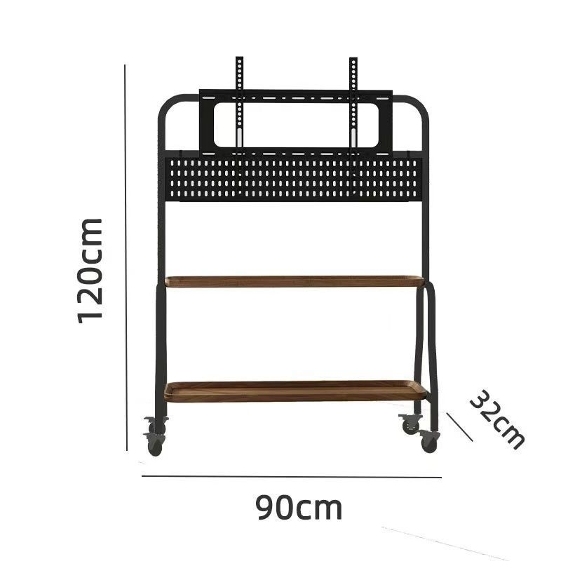 Stalak za TV na podu, pomični vertikalni metalni držač, ručno upravljanje, kompatibilan s ugradnjom na zid, nosivost 15 kg