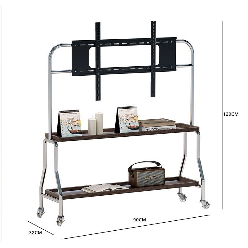 Stalak za TV na podu, pomični vertikalni metalni držač, ručno upravljanje, kompatibilan s ugradnjom na zid, nosivost 15 kg