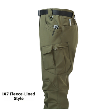 IX7 подсилени тактически панталони за мъже — Камуфлаж, Полиестер, Водоустойчиви, Топли, Зима/Есен