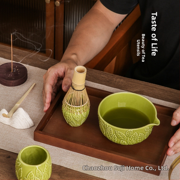 Κεραμικό μπολ για ματσα με επιφάνεια αιωρούμενης γλυπτικής – ρετρό και πολυτελές στυλ, premium ποιότητα, για 3 άτομα