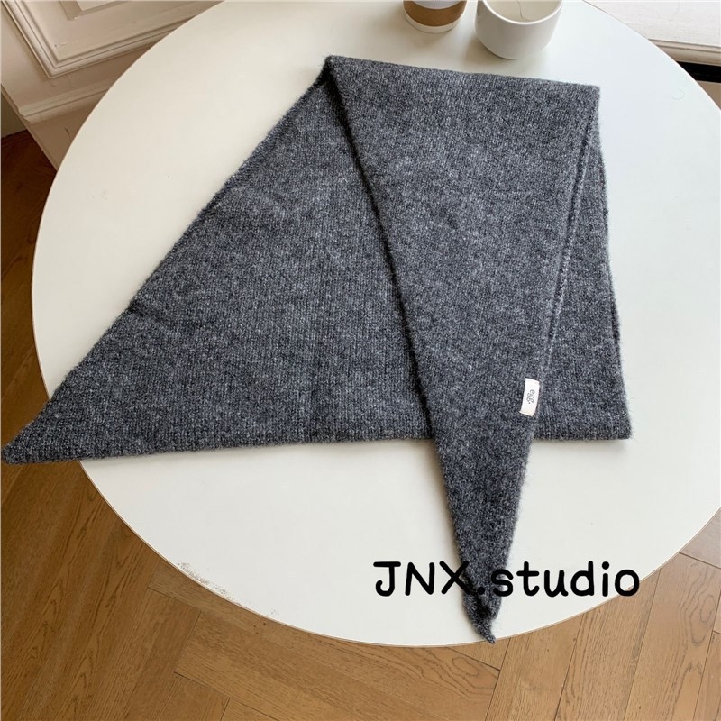 Korejas stila fleece trijstūra šalle sievietēm, warp-knitted