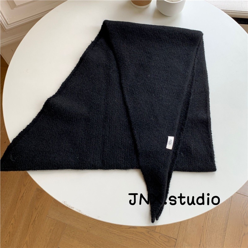 Korejas stila fleece trijstūra šalle sievietēm, warp-knitted