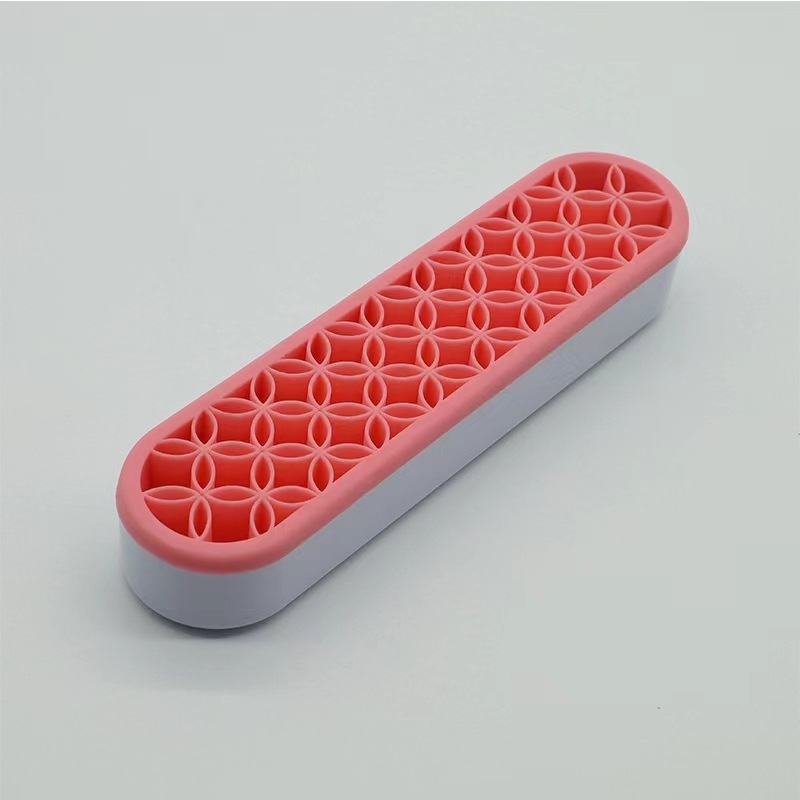 Szilikon belsővel és ABS fedővel smink ecset tároló doboz — hordozható asztali rendező, lyukasztás nélküli, vízálló